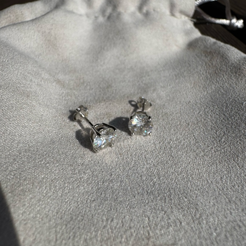 Elegant Silver Stud Earrings